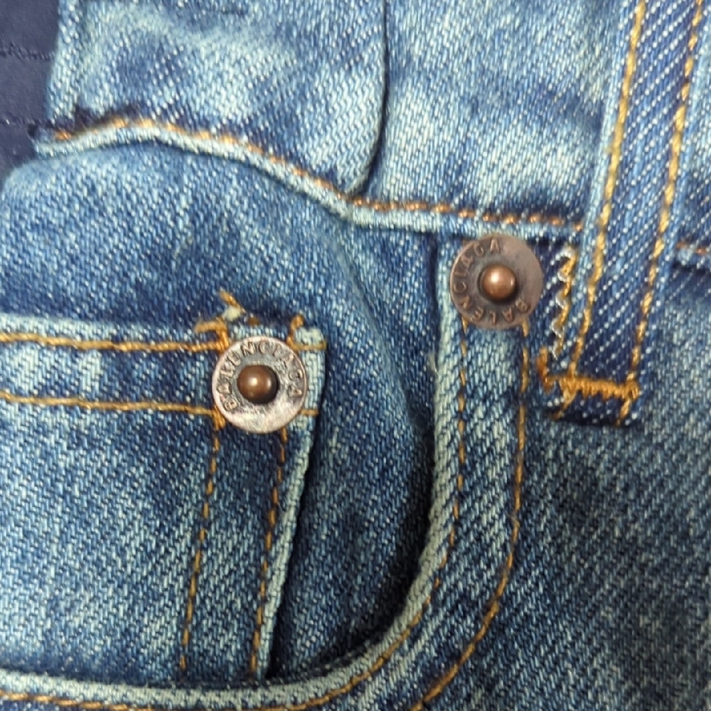 Balenciaga Blue and Green Relaxed Jeans - Picture 5 of 10